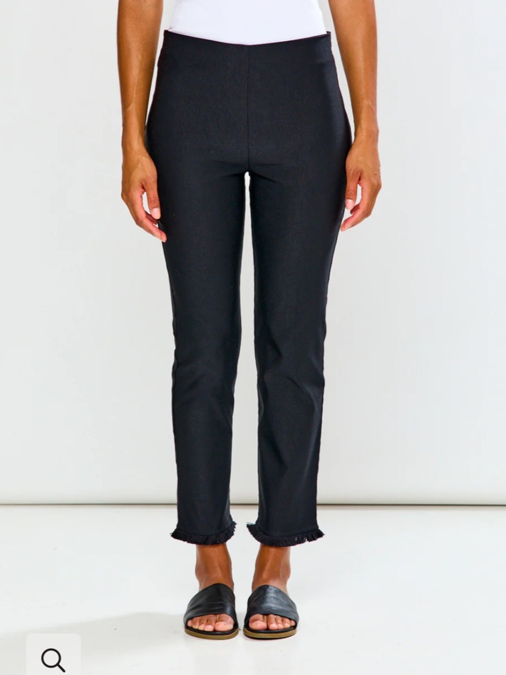 Sara Campbell Black Straight-Leg Dress Pants